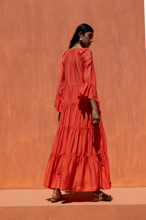 Maxidress "Avani" orange