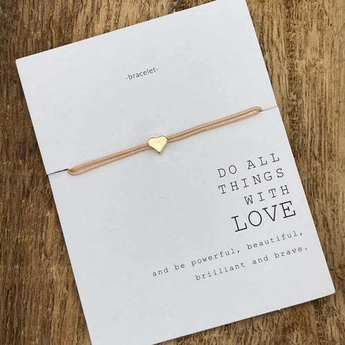 Armband "Mini Herz" sand/gold