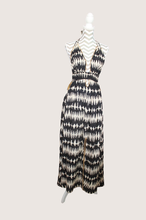 Neckholder Dress "Rombo" Black