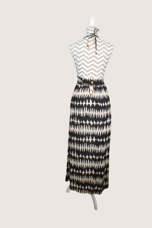 Neckholder Dress "Rombo" Black