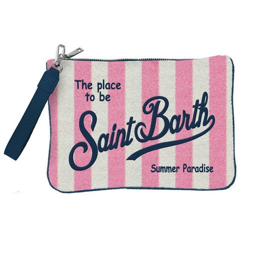 Pochette Parisienne Sponge Terry Stripes pink