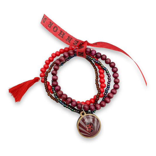 Armbandset "Marienkäfer" in Rottönen