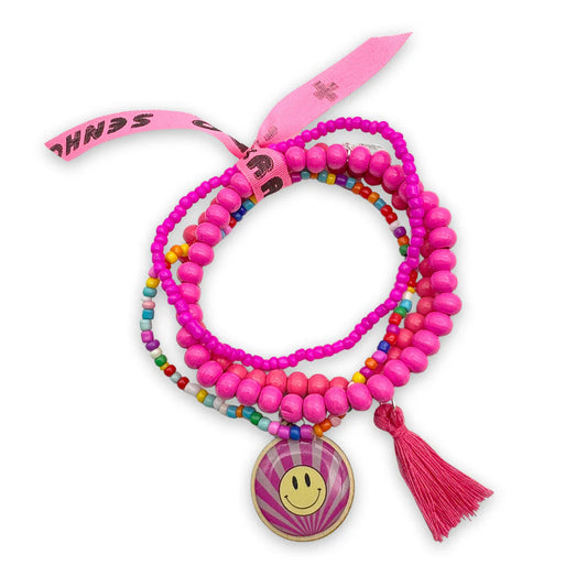 Armbandset "Smile" pink