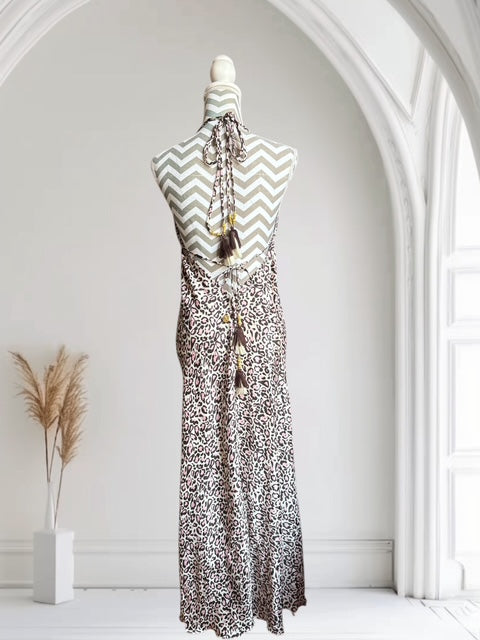 Seiden Dress Mare long Print Leo