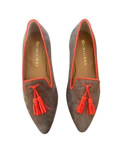 Tassel Loafer Taupe/Corallo