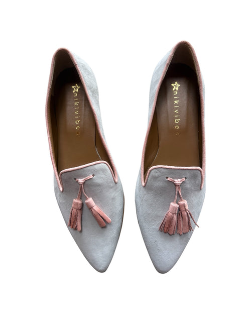 Tassel Loafer Cemente/Soft Pink