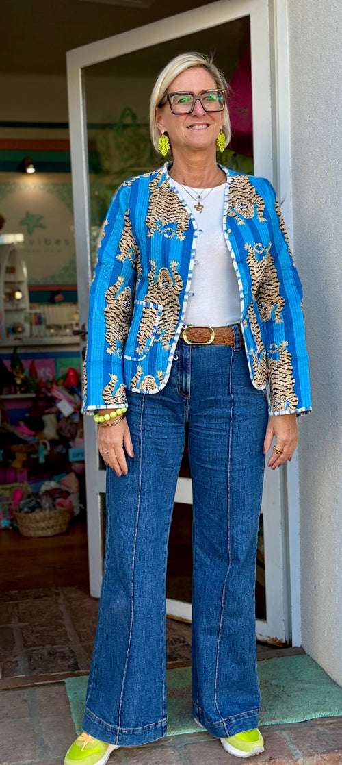 Quilted Jacket "Tiger" blue