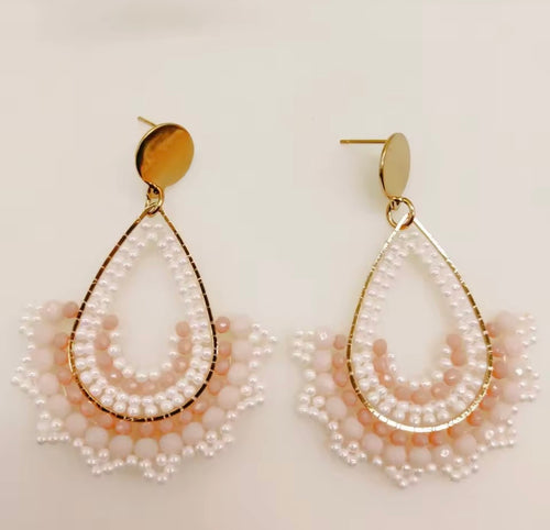 Ohrstecker Beads "Nude Raindrops"