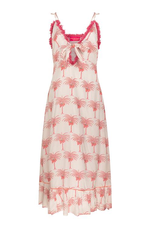 Dress long "Pink Palm"