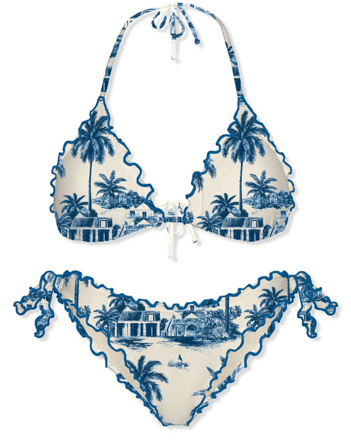 Bikini Sarius St Barth Jouy white/navy