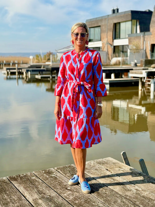 Dress Saffron Ikat Red exclusive for nikivibes