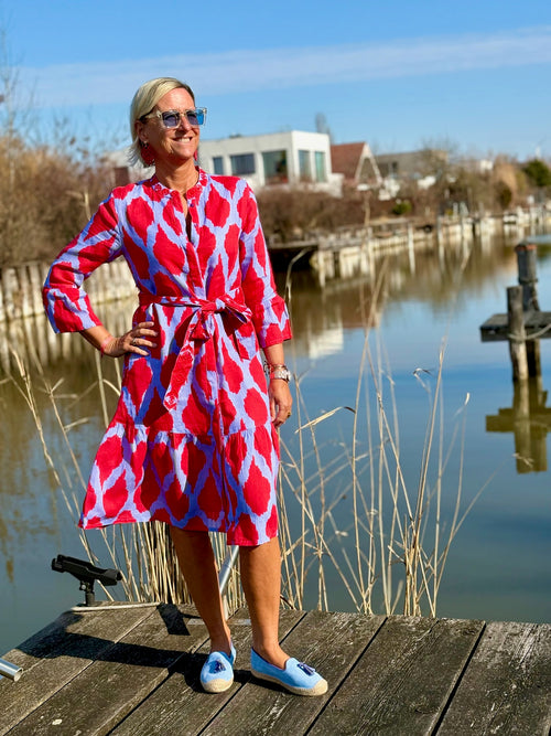 Dress Saffron Ikat Red exclusive for nikivibes