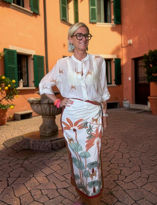 Have One Set Pareo long "Monkey" mit Blouse Monkey