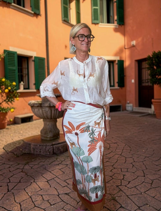 Have One Set Pareo long "Monkey" mit Blouse Monkey