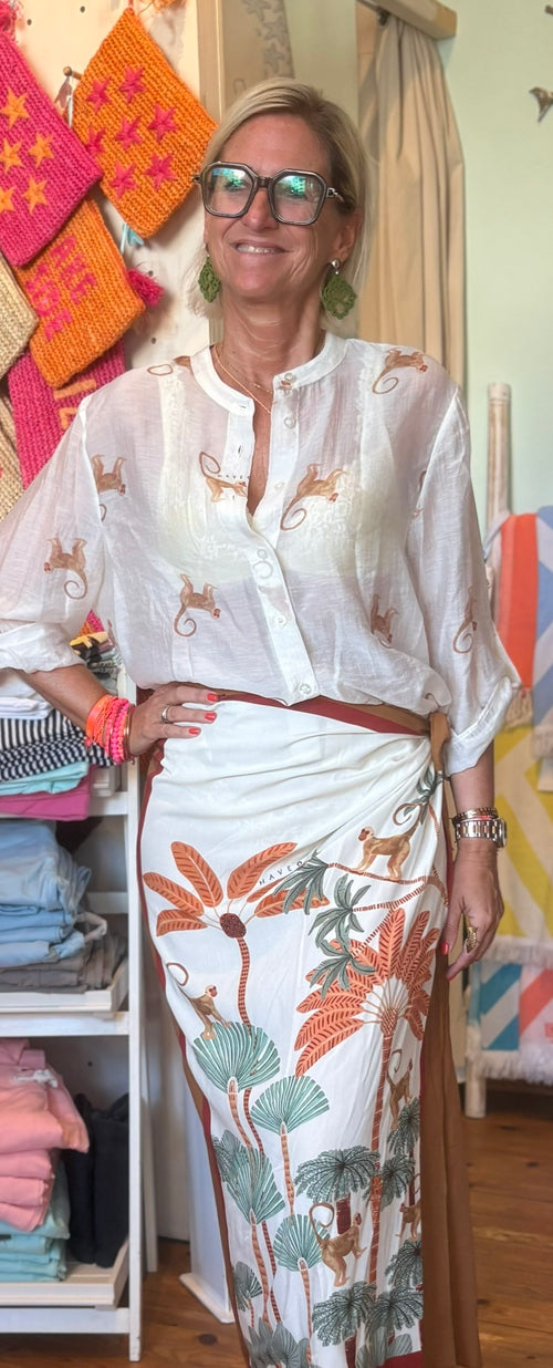 Have One Set Pareo long "Monkey" mit Blouse Monkey
