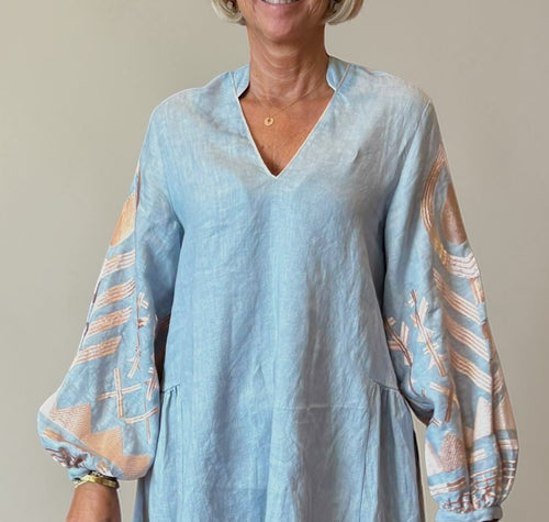 Short Dress Feather light grey/rosegold