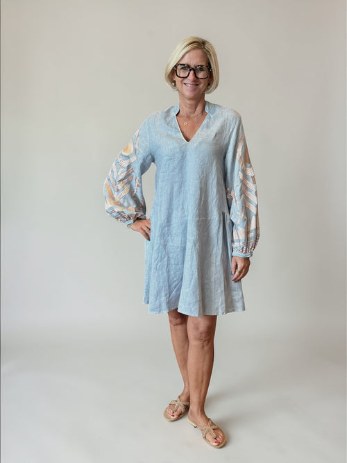 Short Dress Feather light grey/rosegold