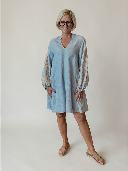 Short Dress Feather light grey/rosegold