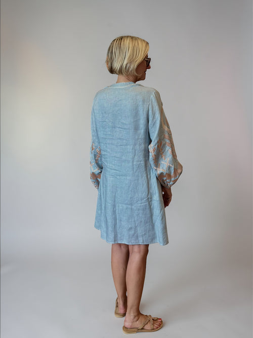 Short Dress Feather light grey/rosegold
