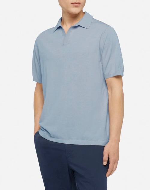 Polo Strickshirt "Sloan" light blue