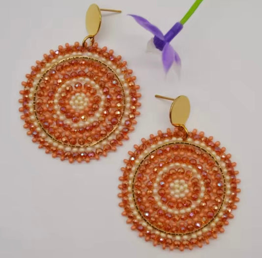 Ohrstecker Beads "Terracotta Queen"