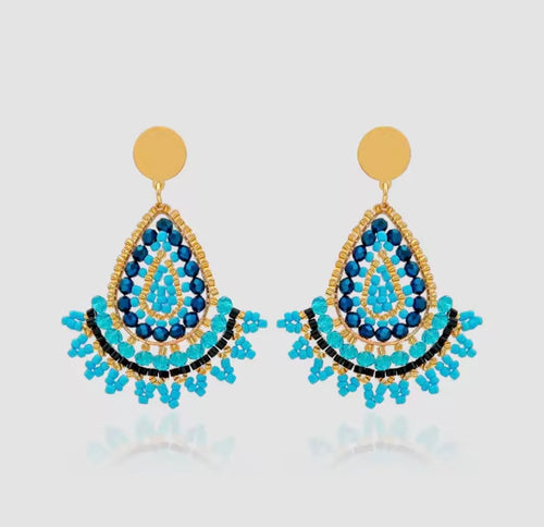 Ohrstecker Beads "Turquoise Raindrops"