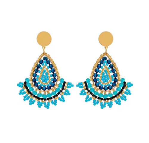 Ohrstecker Beads "Turquoise Raindrops"