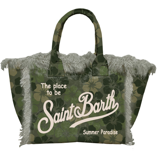 Tasche Vanity Canvas Large "Hibiscus" camo