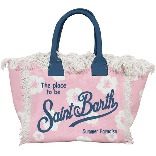 Tasche Vanity Canvas Large "Hibiscus" soft pink