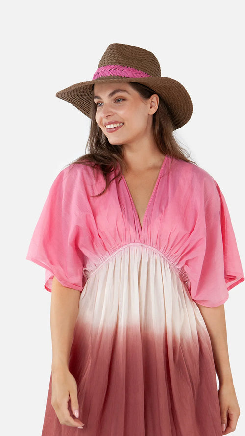 Hat "Wandeer" coffee/pink