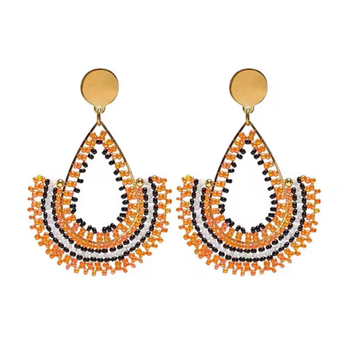 Ohrstecker Beads "Zimt Tropfen"