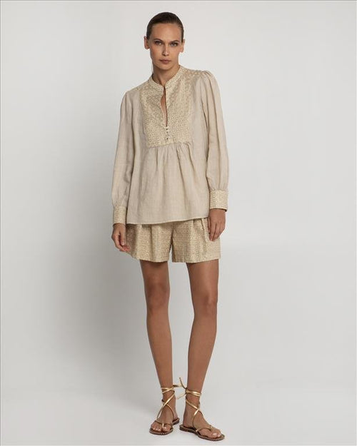 Short Cross beige/gold