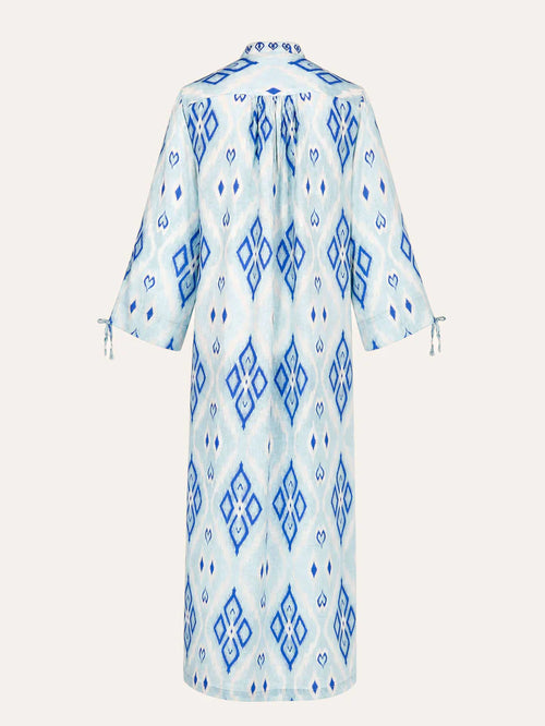 Catmint Dress Blue Ikat