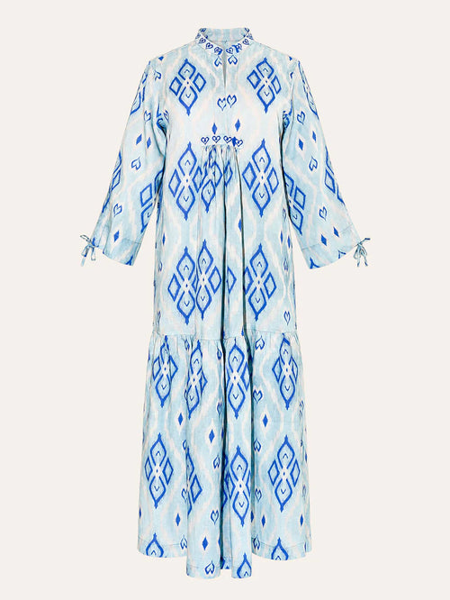 Catmint Dress Blue Ikat