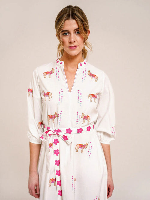 Marigold Dress "Donkey" white