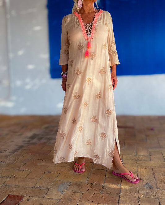 Gloria Dress long beige
