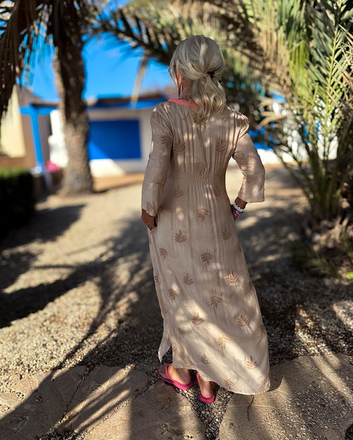 Gloria Dress long beige