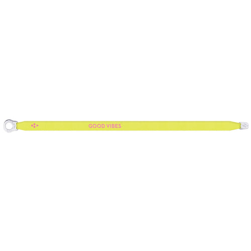Sorbet Satin Bracelets Summer 24 "Good Vibes" neon yellow