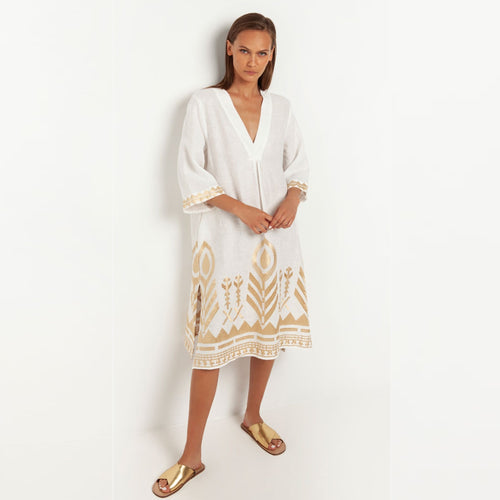Kaftan Dress Mykonos Feather