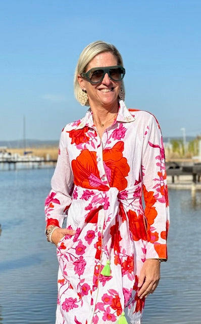 Hemdblusen Dress "Roseflowers"