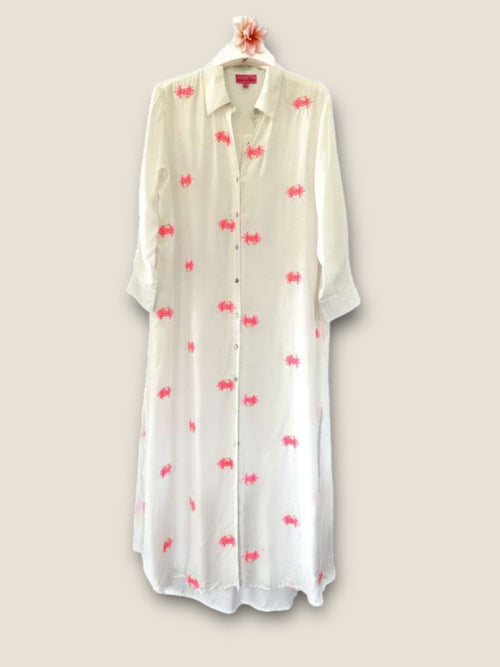 Shirt Dress Crab white