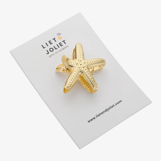 Haar Klammer Seestern gold