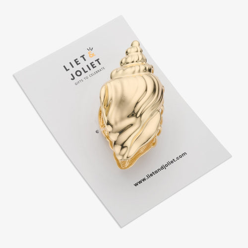 Haar Klammer Muschel gold