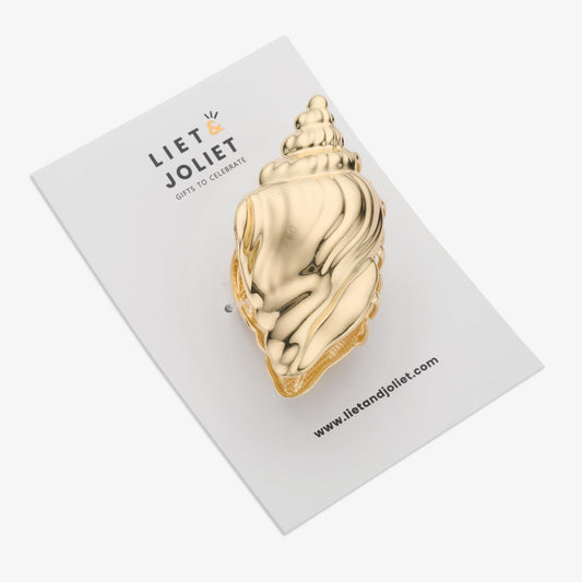 Haar Klammer Muschel gold