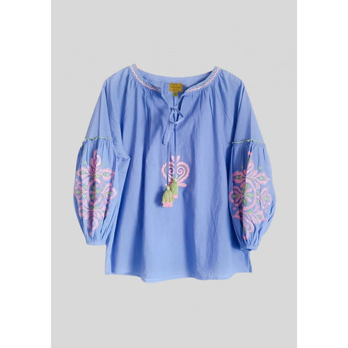 Blouse "Hurricane" blue/soft pink