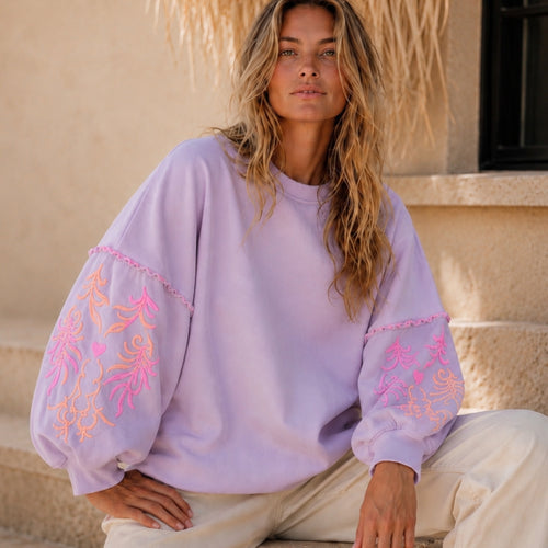 Globo Heart Sweatshirt Mauve