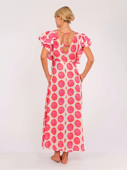 Belladonna Dress Ikat pink/orange