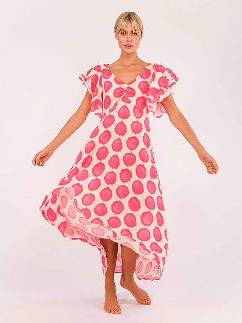 Belladonna Dress Ikat pink/orange