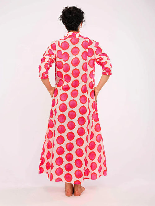 Dress Sandalwood Ikat Pink/Orange