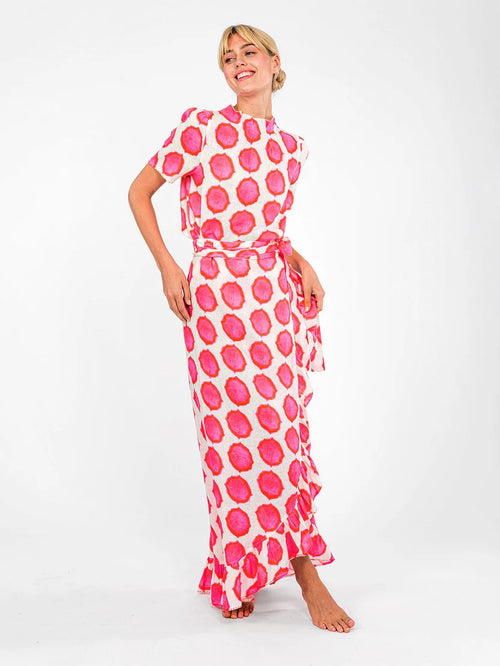 Mullein Rock Ikat rosa/orange